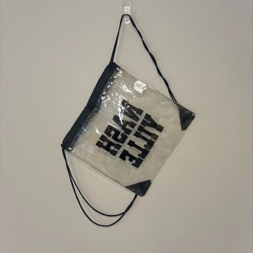 NASHVILLE Clear and Black Drawstring Bag‎ NWT
